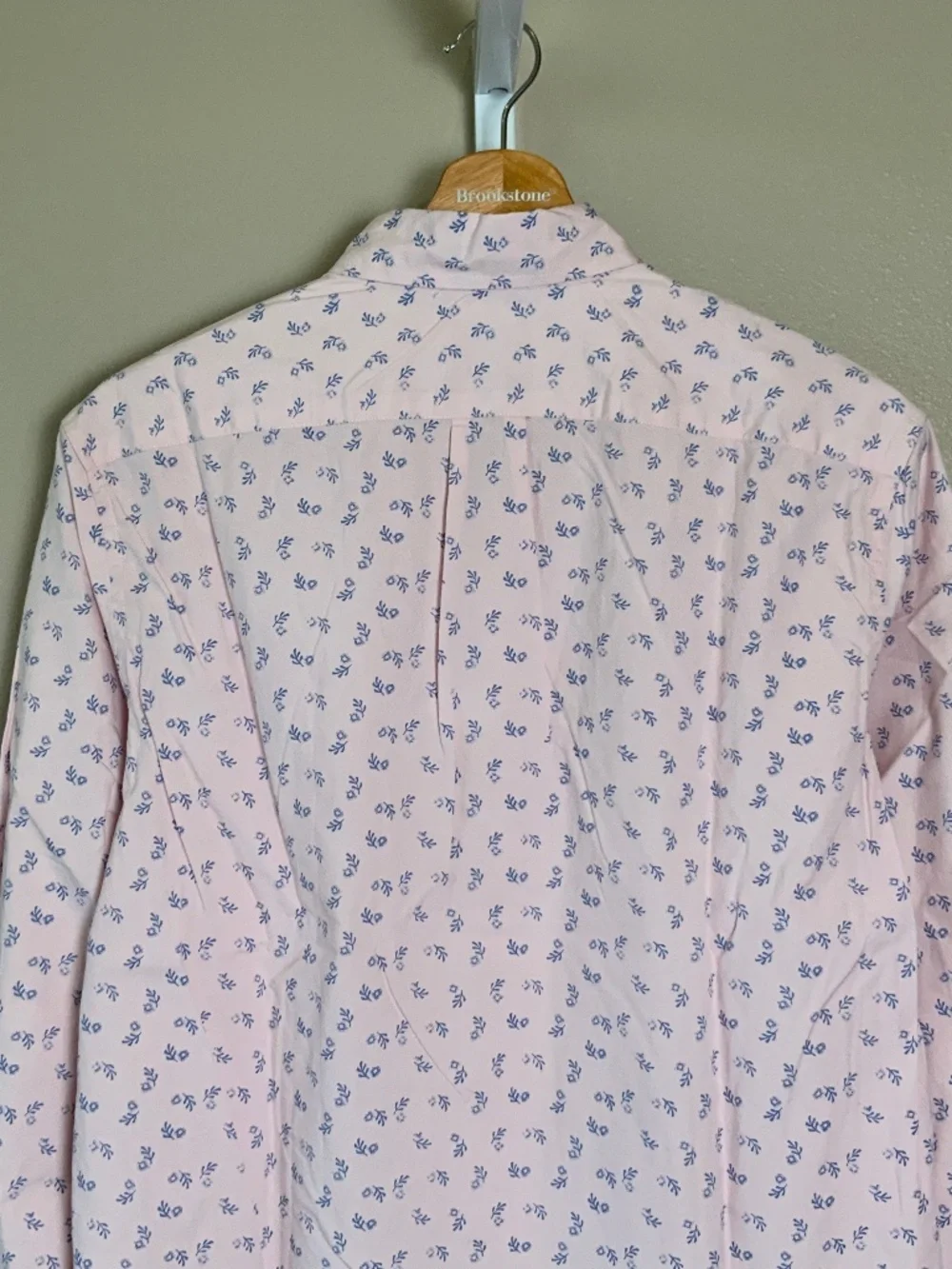 J. Crew Classic Stretch Secret Wash Button Down Shirt in Pink Branches
